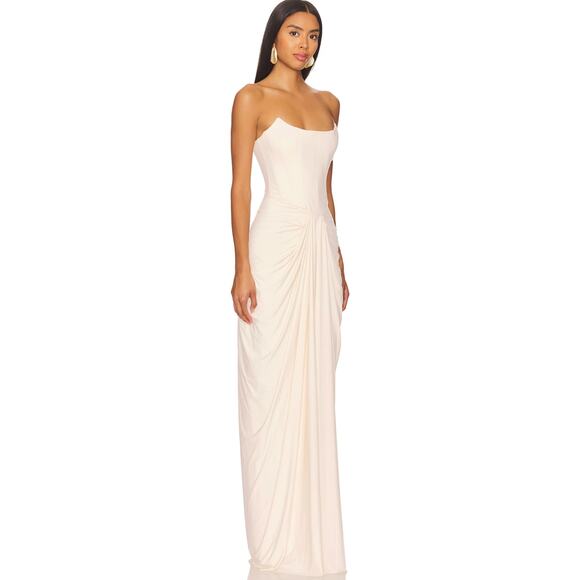 Deme by Gabriella Pearl Gown in Off White - Picture 2 of 11